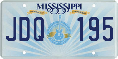 MS license plate JDQ195