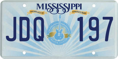 MS license plate JDQ197
