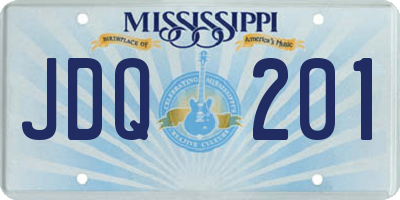 MS license plate JDQ201