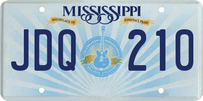 MS license plate JDQ210