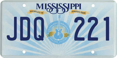 MS license plate JDQ221