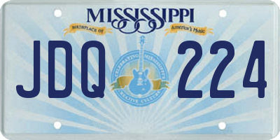 MS license plate JDQ224