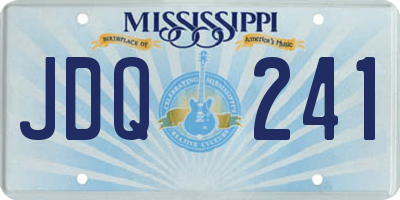 MS license plate JDQ241