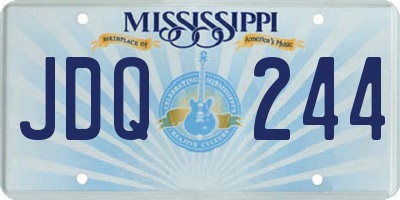 MS license plate JDQ244