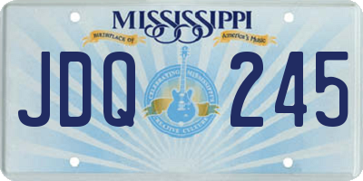 MS license plate JDQ245