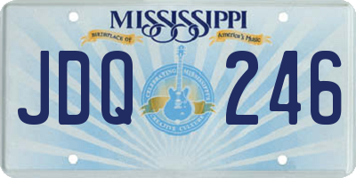 MS license plate JDQ246