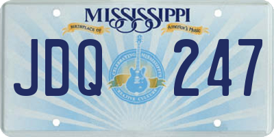 MS license plate JDQ247
