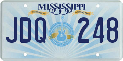 MS license plate JDQ248