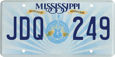 MS license plate JDQ249