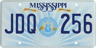 MS license plate JDQ256