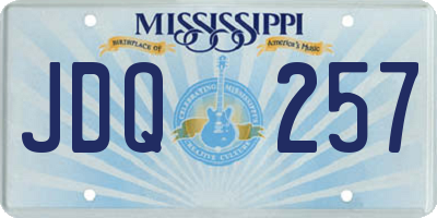 MS license plate JDQ257