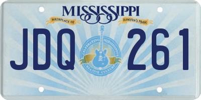 MS license plate JDQ261