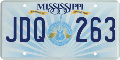 MS license plate JDQ263