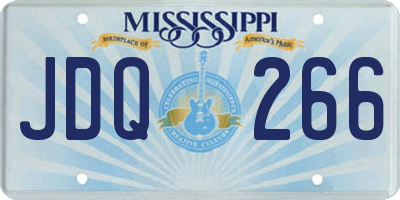 MS license plate JDQ266