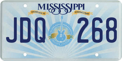 MS license plate JDQ268
