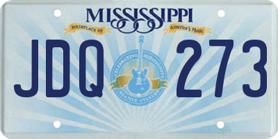 MS license plate JDQ273