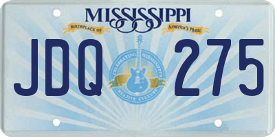 MS license plate JDQ275