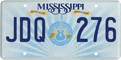 MS license plate JDQ276