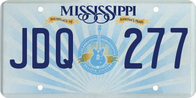 MS license plate JDQ277