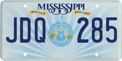 MS license plate JDQ285