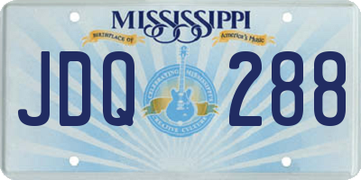 MS license plate JDQ288
