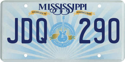 MS license plate JDQ290