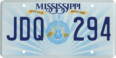MS license plate JDQ294