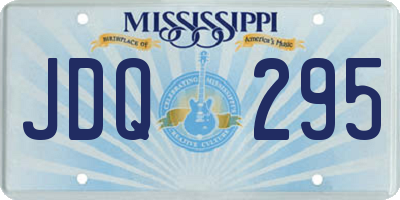 MS license plate JDQ295
