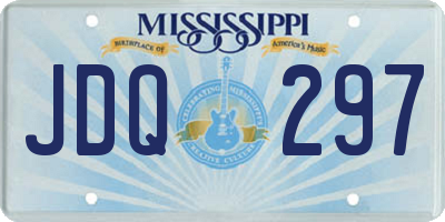 MS license plate JDQ297