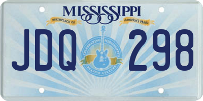 MS license plate JDQ298