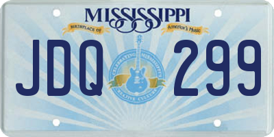 MS license plate JDQ299
