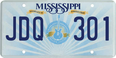 MS license plate JDQ301