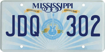 MS license plate JDQ302