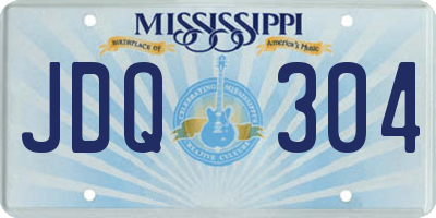 MS license plate JDQ304
