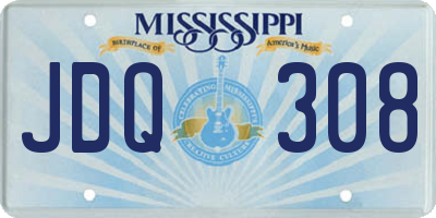 MS license plate JDQ308