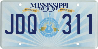 MS license plate JDQ311
