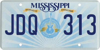 MS license plate JDQ313