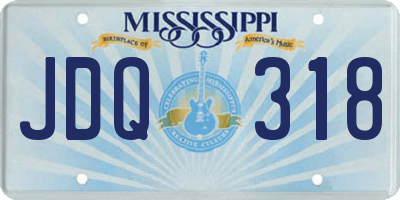 MS license plate JDQ318