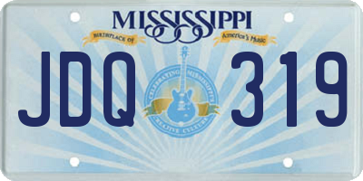 MS license plate JDQ319