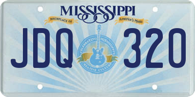 MS license plate JDQ320