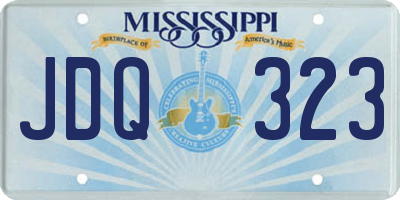 MS license plate JDQ323