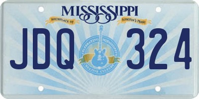 MS license plate JDQ324