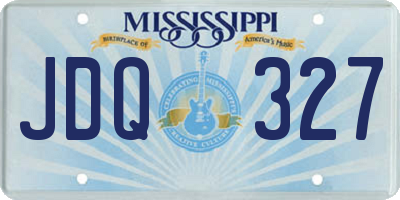 MS license plate JDQ327