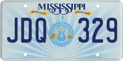MS license plate JDQ329