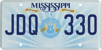 MS license plate JDQ330