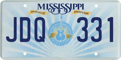 MS license plate JDQ331