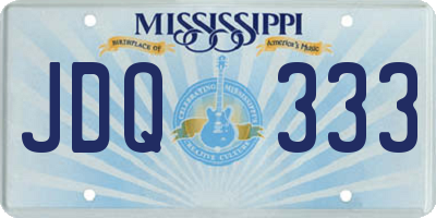 MS license plate JDQ333
