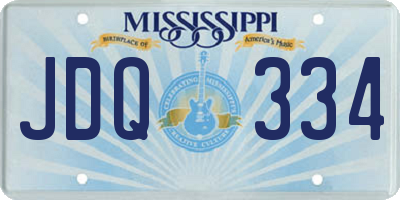 MS license plate JDQ334