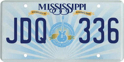 MS license plate JDQ336