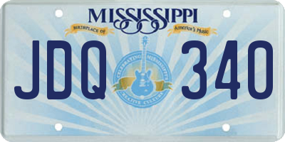 MS license plate JDQ340